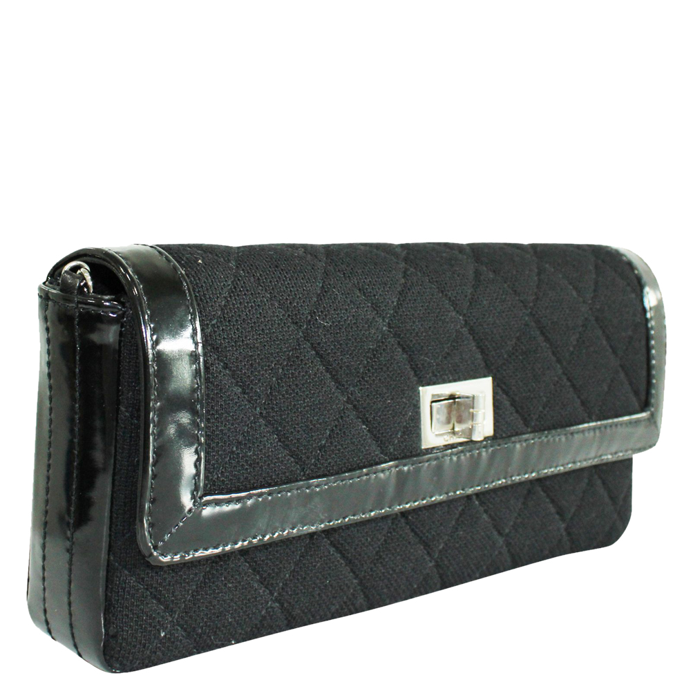 

Chanel Black Canvas East West Boy Clutch