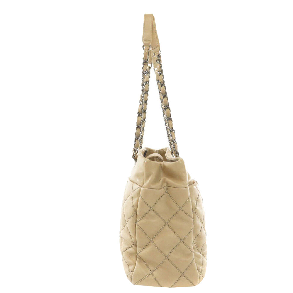 

Chanel Beige Lambskin Leather Tote Bag