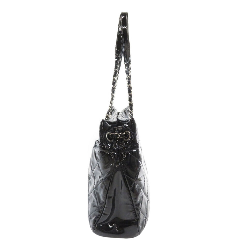 

Chanel Black Patent Leather CC Shoulder Bag