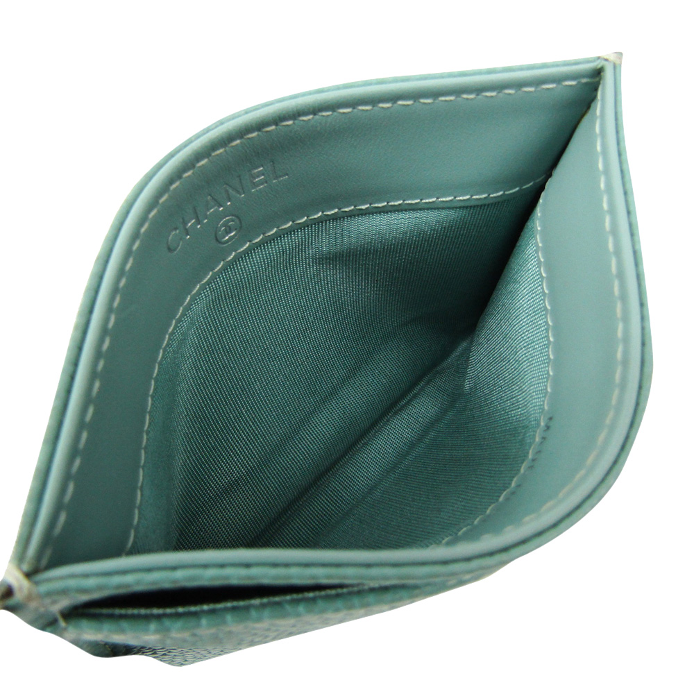 

Chanel Green Caviar Leather Card Case