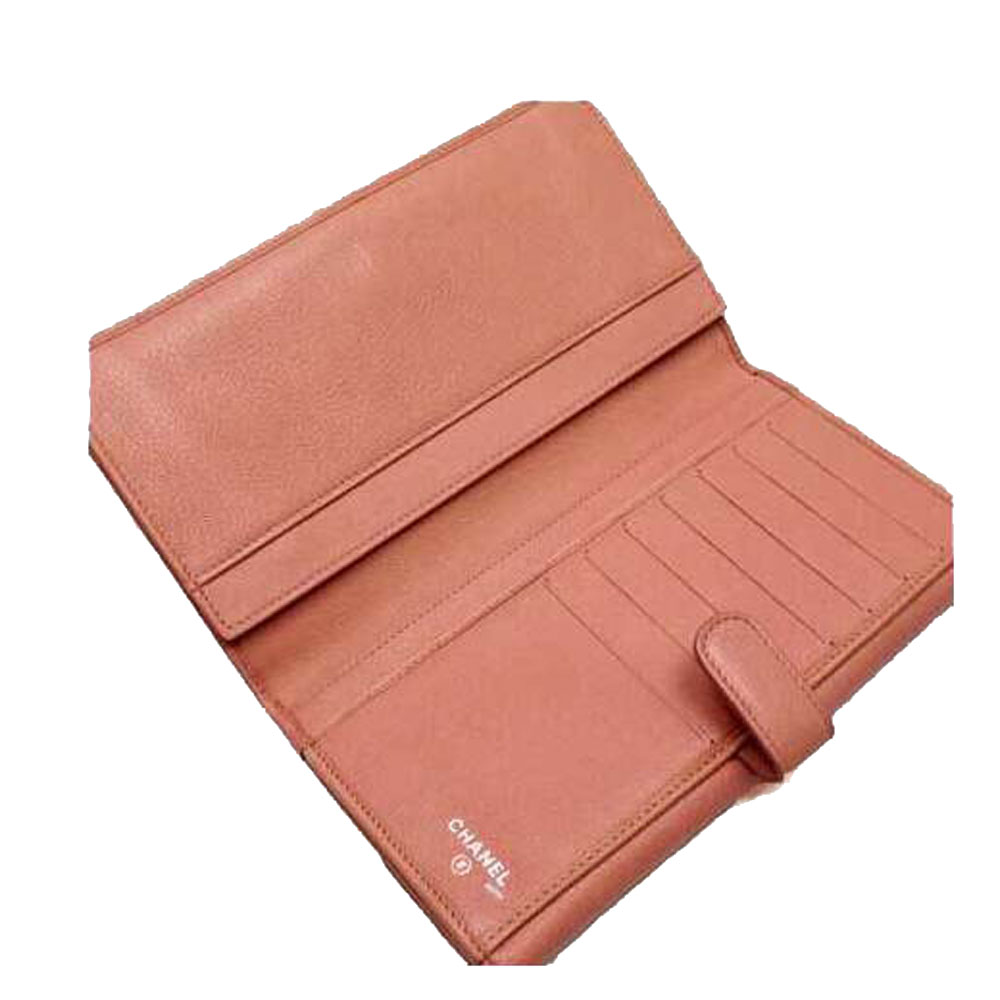 

Chanel Pink Leather Camellia Wallet