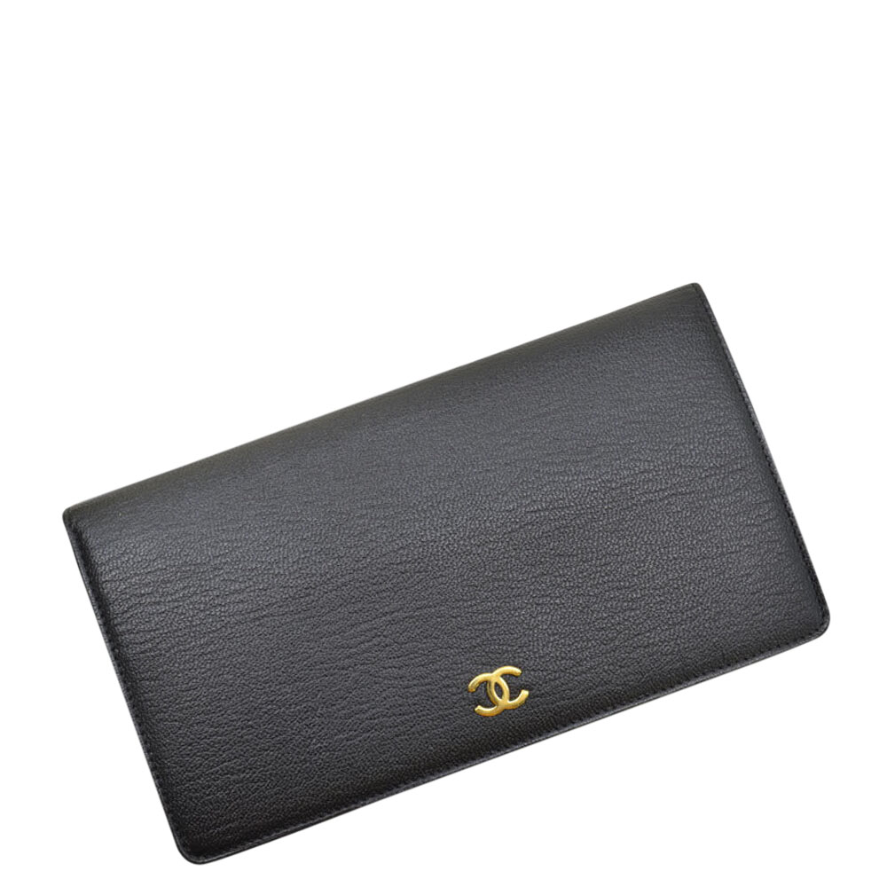 Pre-owned Chanel Black Leather Wallet