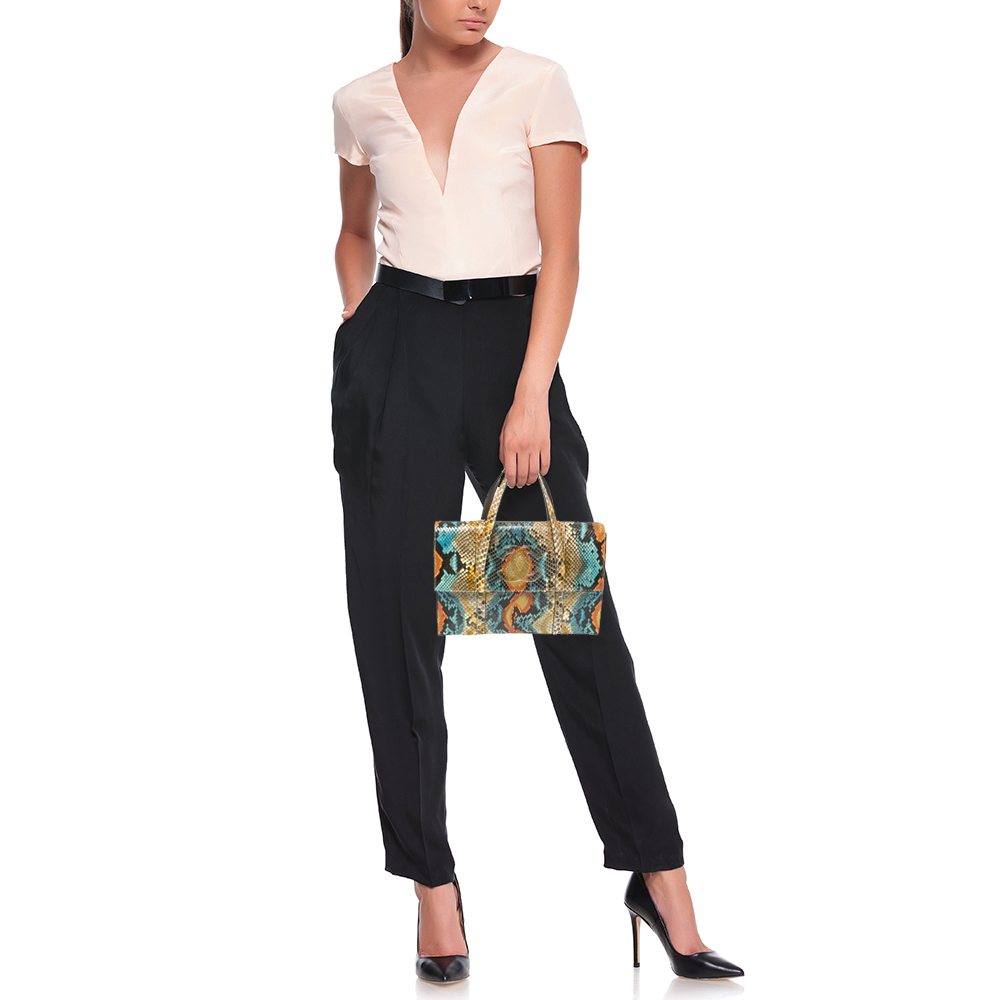 

Chanel Multicolor Python Vintage CC Flap Tote