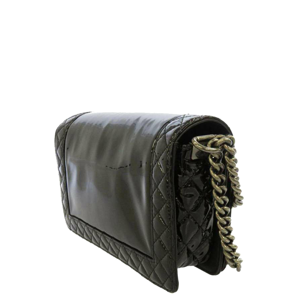 

Chanel Black Patent Leather Boy Crossbody Bag