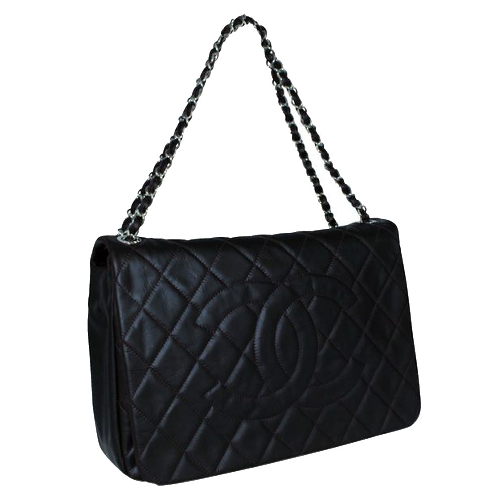 

Chanel Brown Leather Coated Canvas Tote Bag