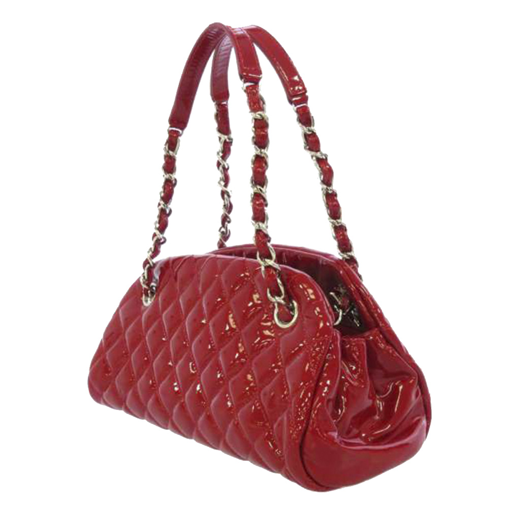

Chanel Red Patent Leather Just Mademoiselle Bowling bag