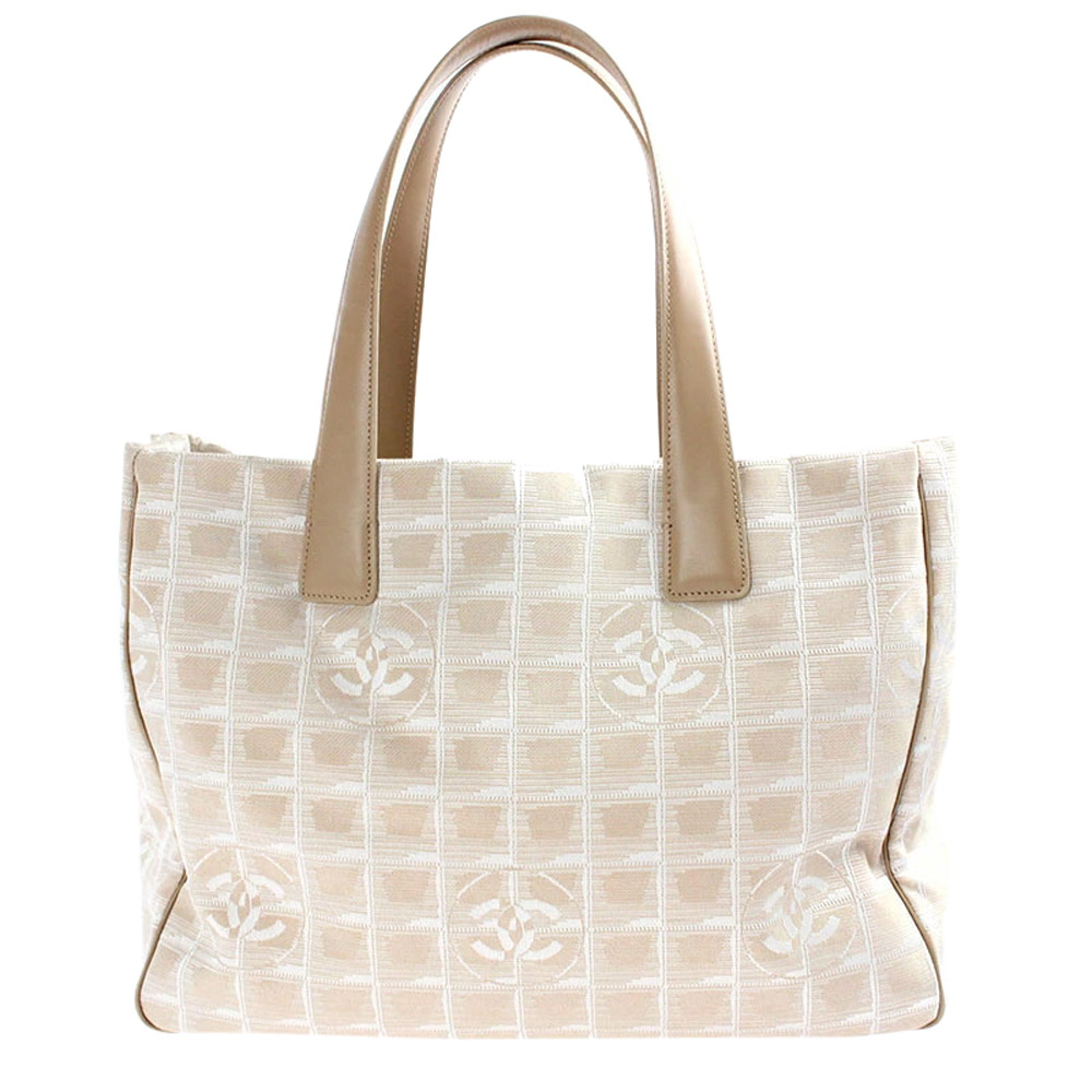 

Chanel Beige Nylon Travel Line Tote Bag