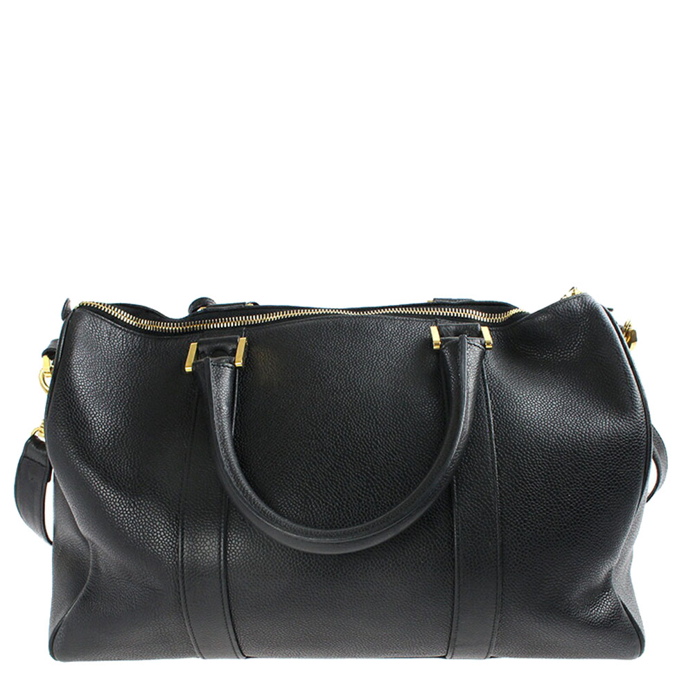 

Chanel Black Leather Vintage Timeless Boston Bag