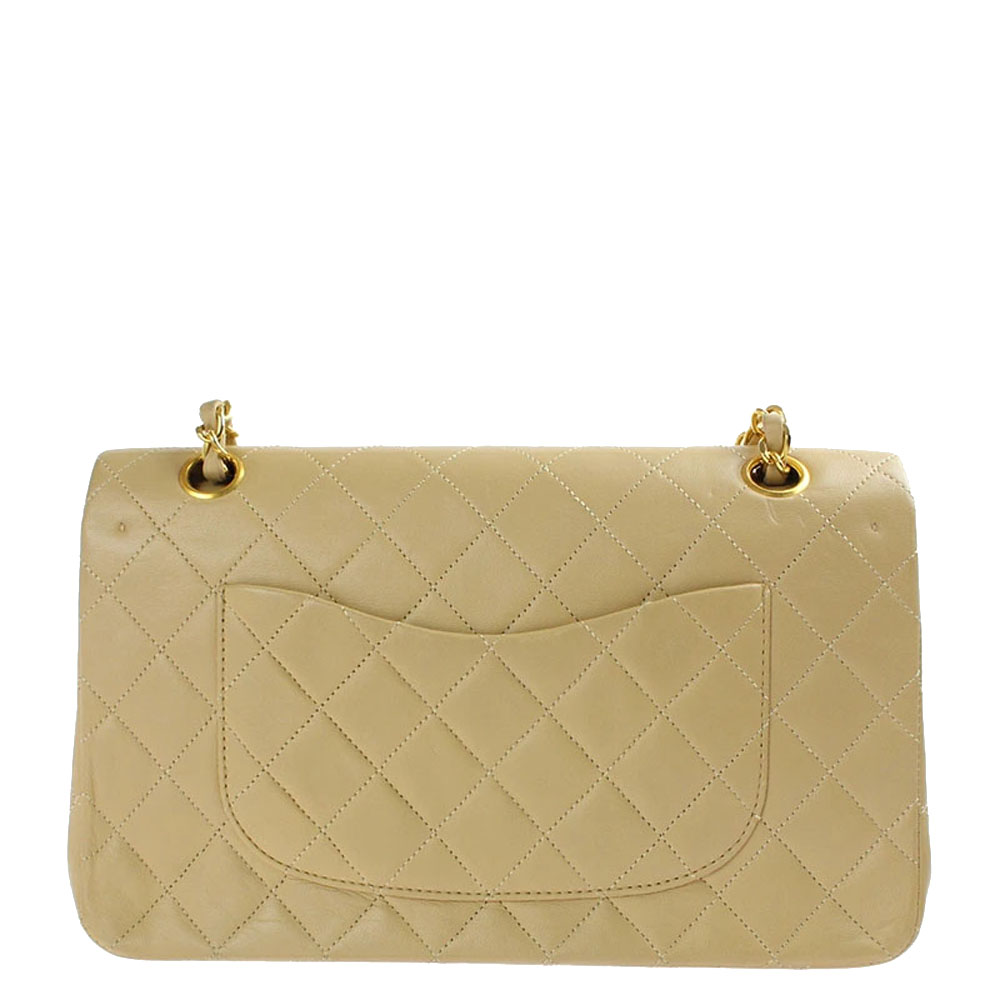 

Chanel Beige Leather Classic Flap Bag
