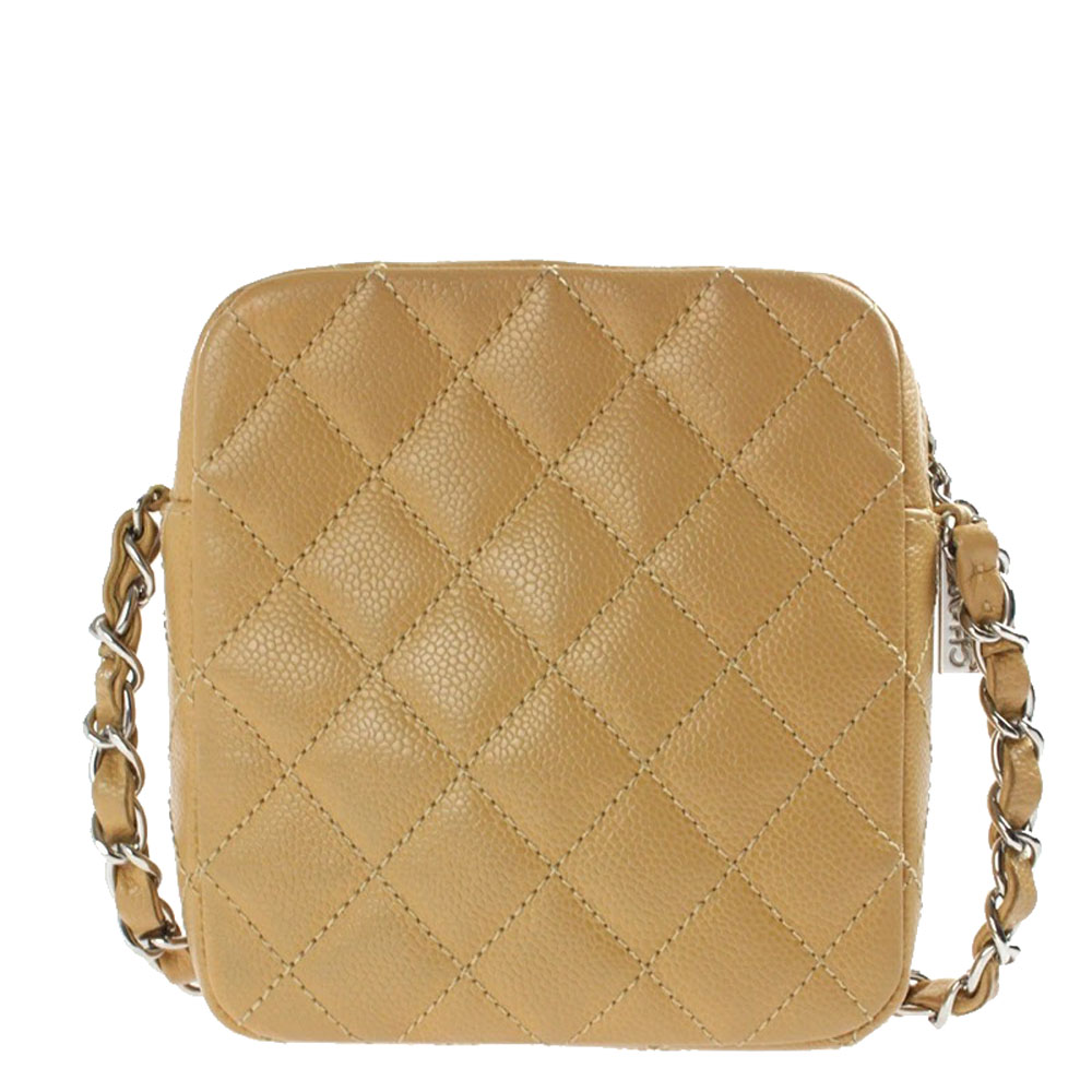 

Chanel Beige Leather Vintage CC Bag