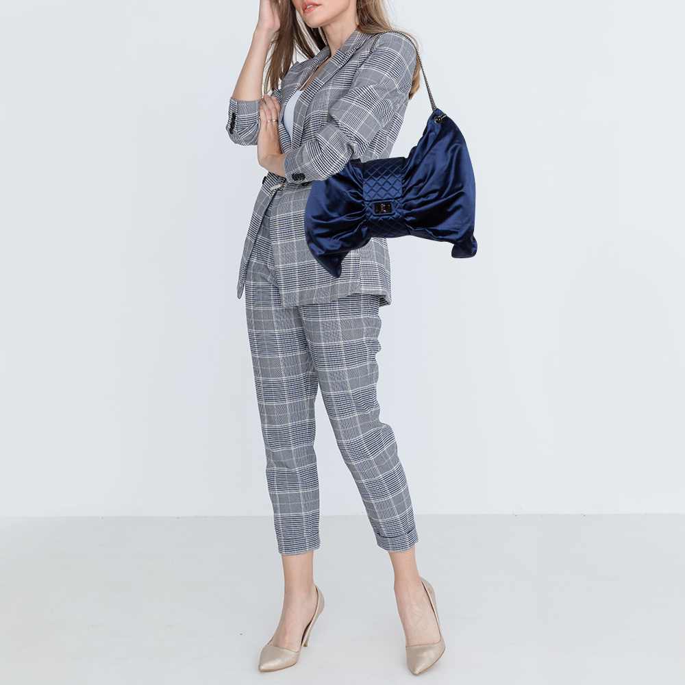 

Chanel Blue Satin 2.55 Reissue Ribbon Shoulder Bag