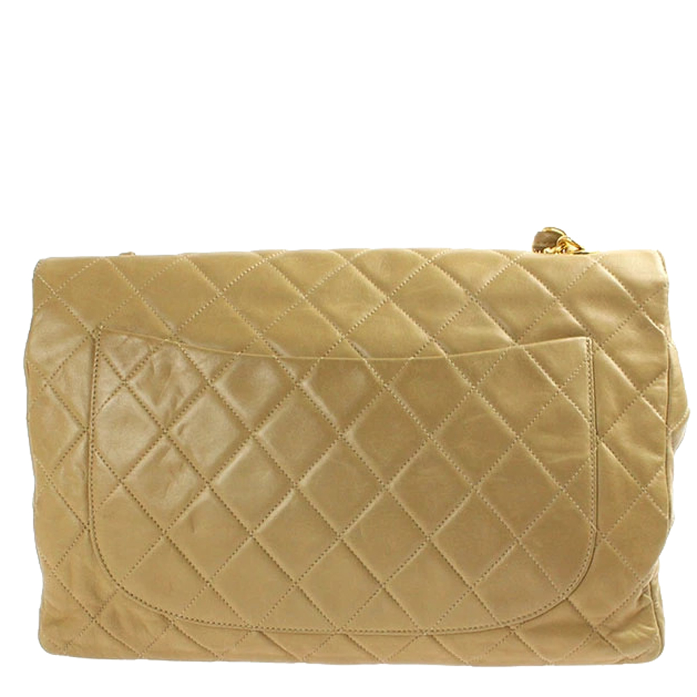 

Chanel Beige Calf Leather Shoulder Bag