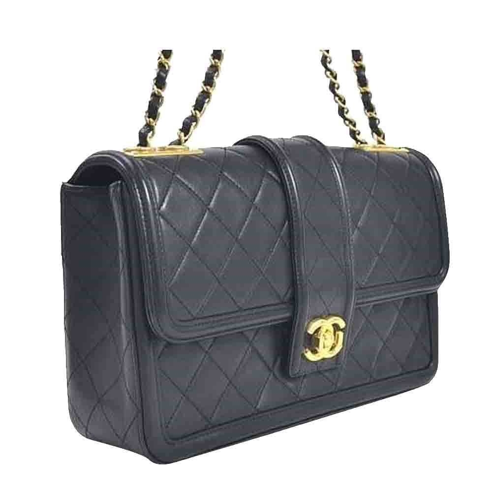 

Chanel Black Leather Vintage Boy Shoulder Bag