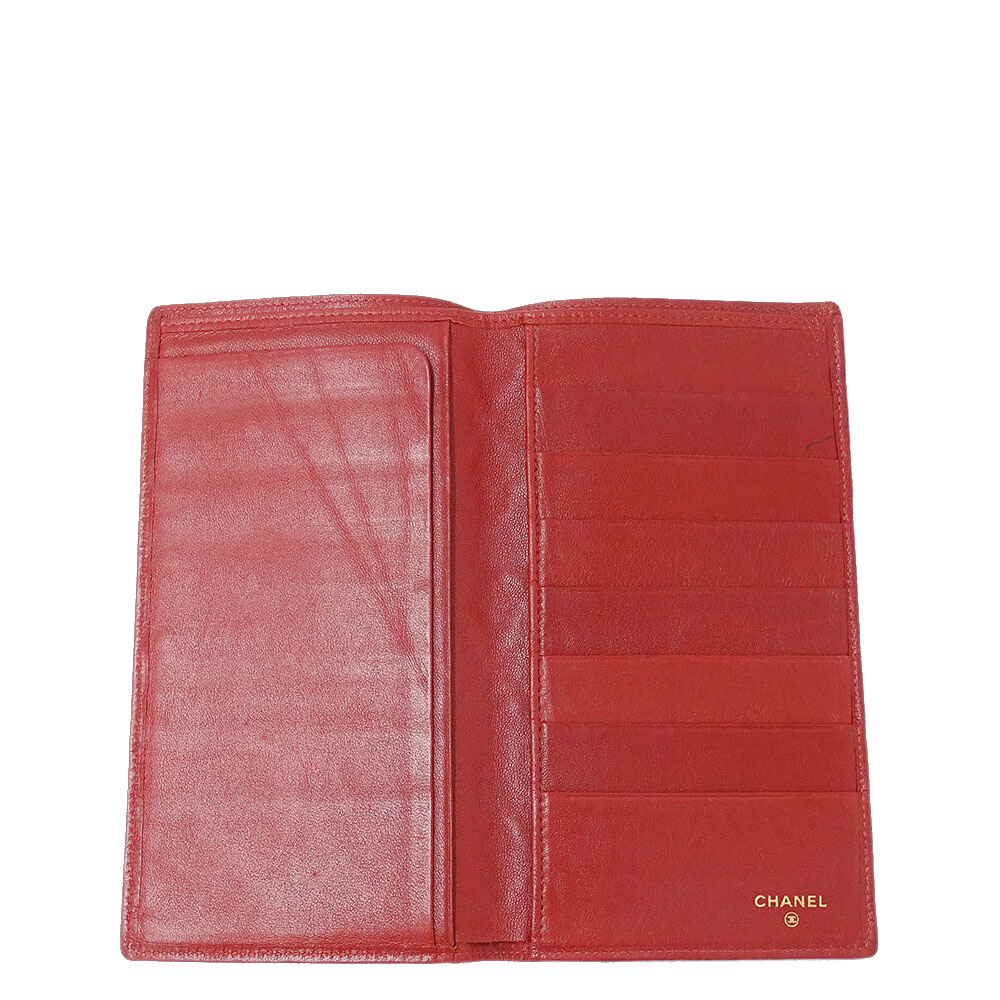 

Chanel Red Lambskin Leather Wallet