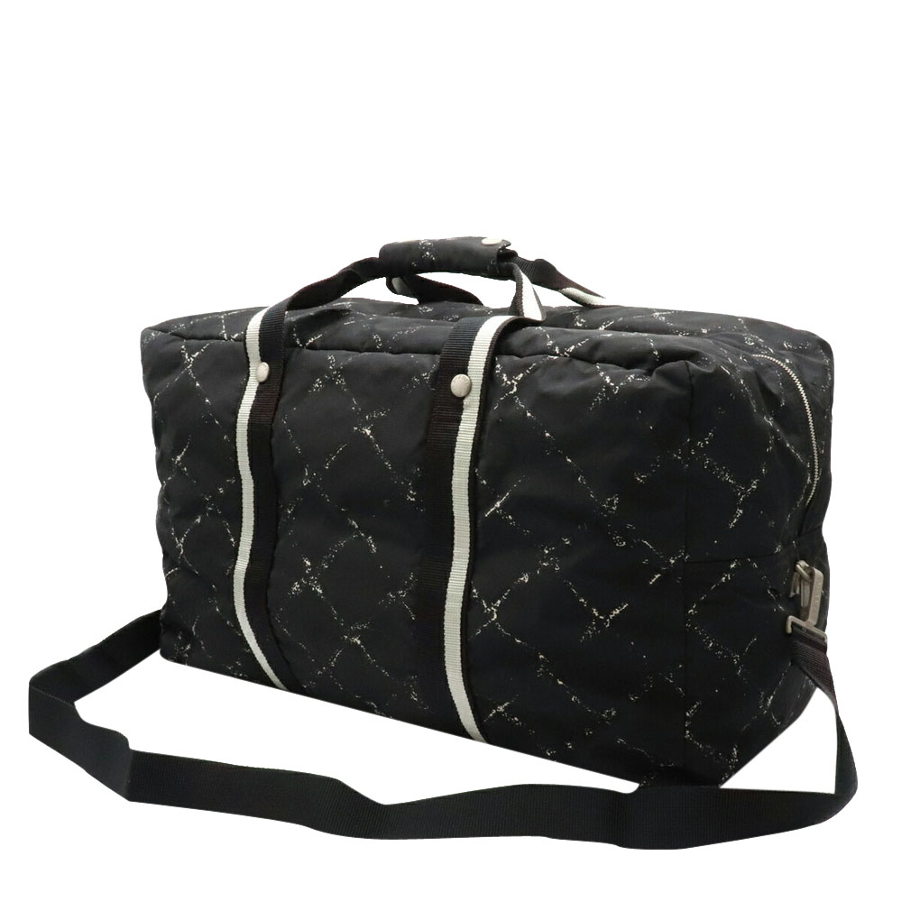 

Chanel Black Nylon Old Travel Line Bag