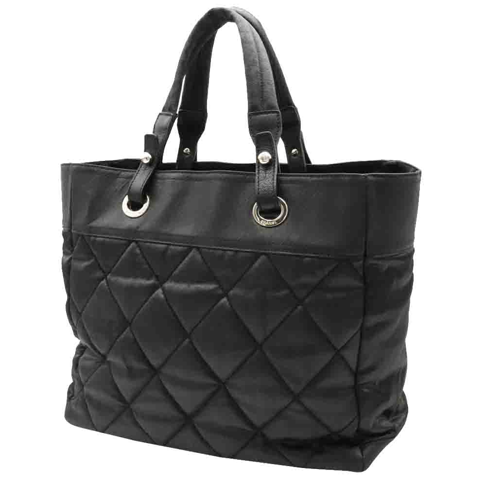 

Chanel Black Canvas Paris Biarritz Tote Bag