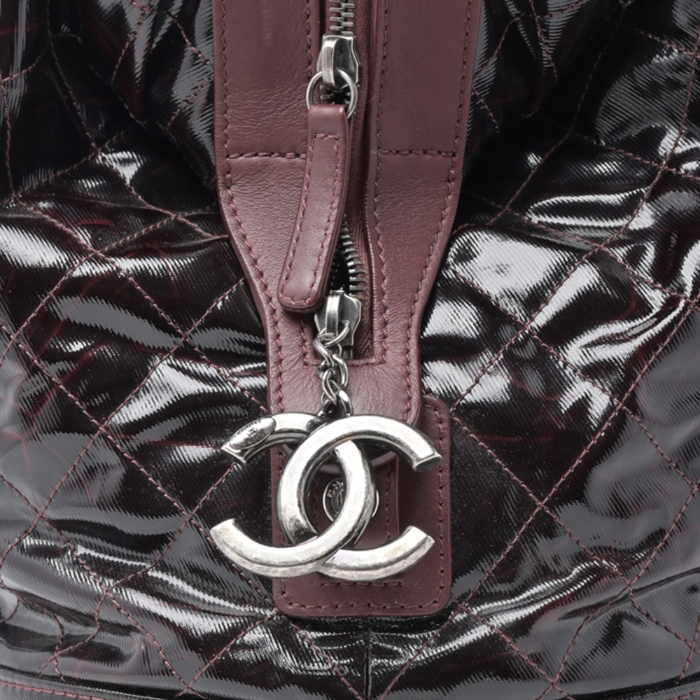 

Chanel Maroon Quilted Caviar Leather Vintage Duffle Bag, Burgundy