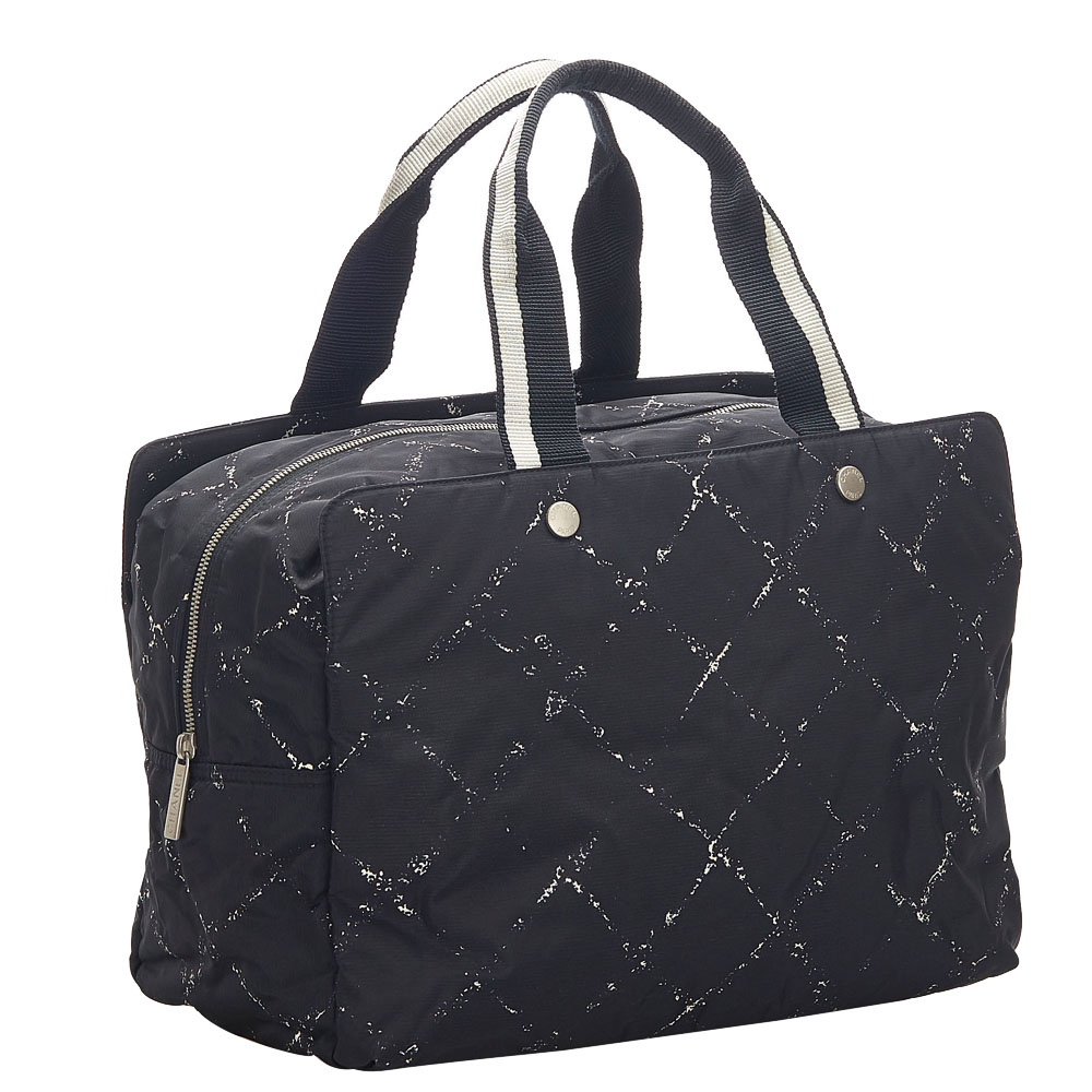 

Chanel Black Nylon Old Travel Line Travel Bag
