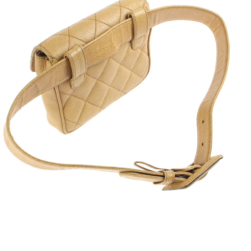 

Chanel Beige Quilted Leather CC Belt Bag