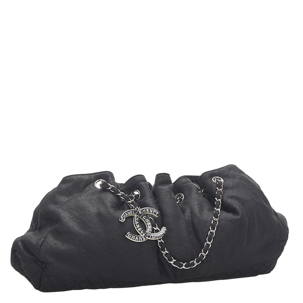 

Chanel Black Nylon Melrose Cabas Shoulder Bag