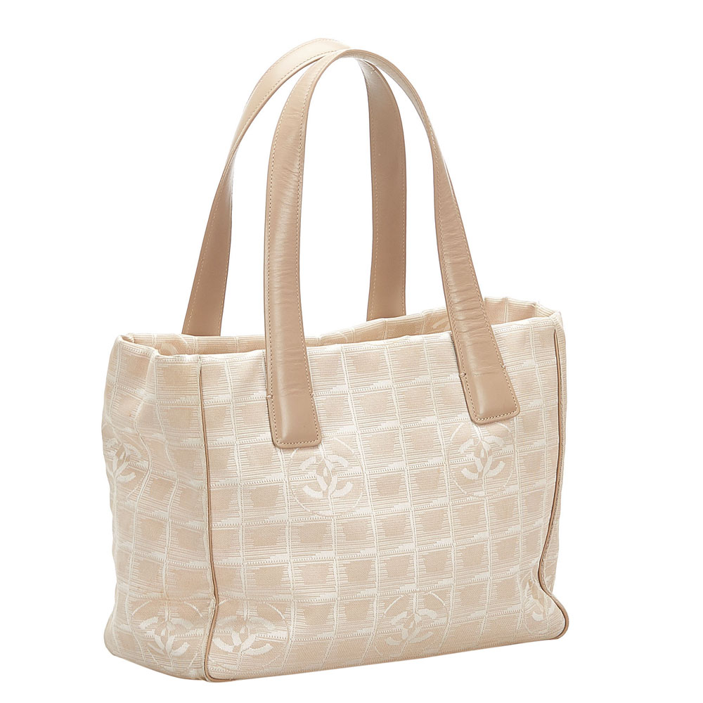 

Chanel Brown/Beige Nylon New Travel Line Tote Bag