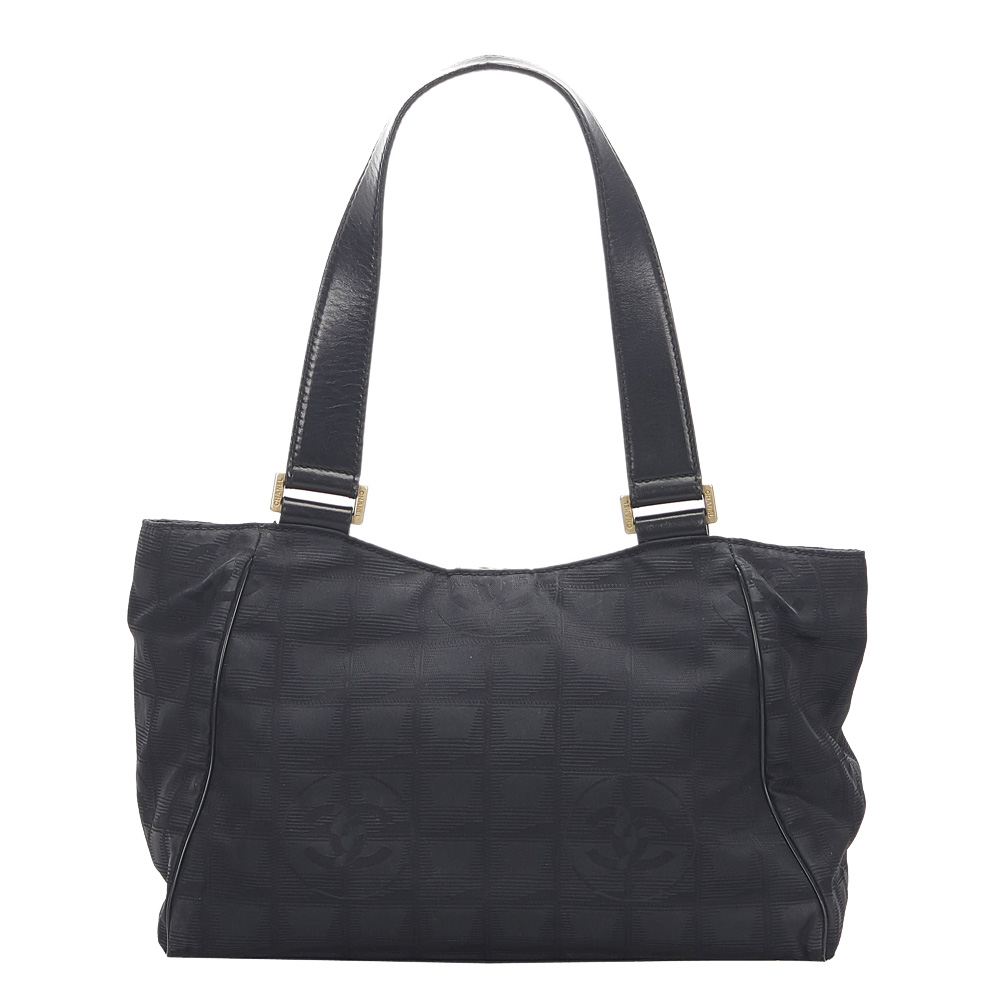Pre-owned Chanel Black Nylon New Travel Line Tote Bag