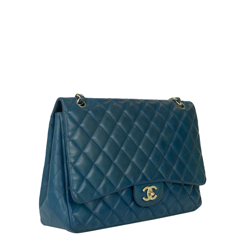 

Chanel Blue Leather Timeless Shoulder Bag