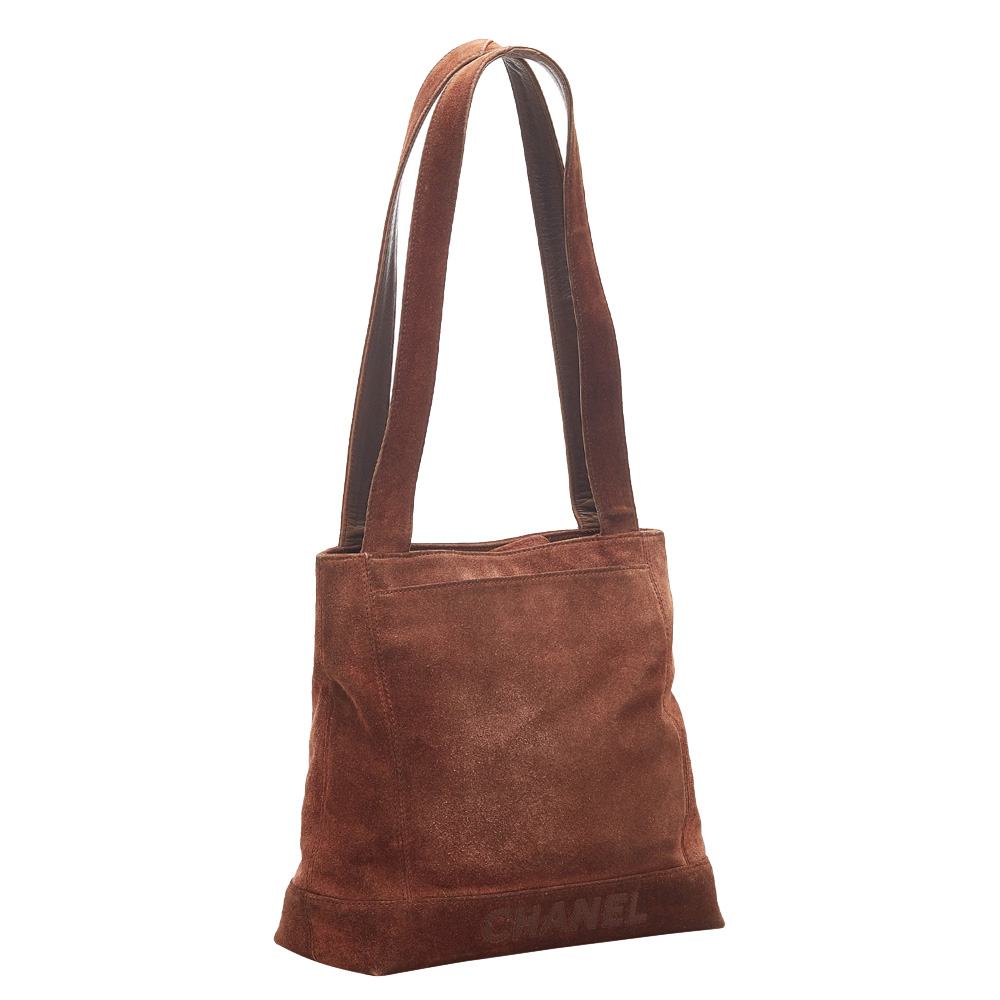 

Chanel Brown Suede Tote Bag