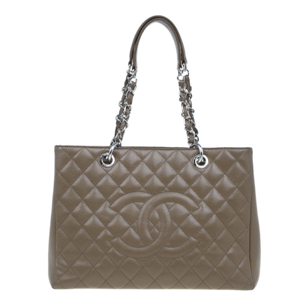 مملوكة مسبقًا Chanel Beige Caviar Grand Shopper Tote GST