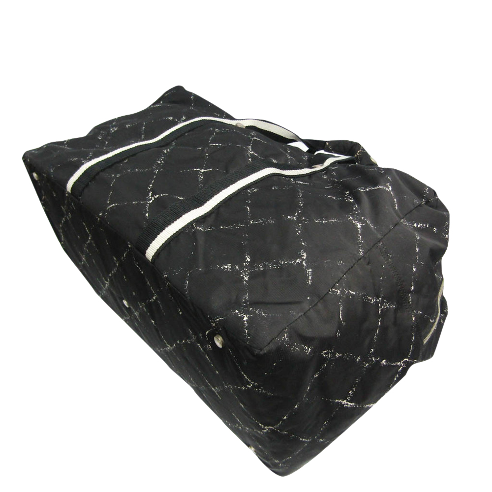 

Chanel Black/White Canvas Sport Line Duffel Bag