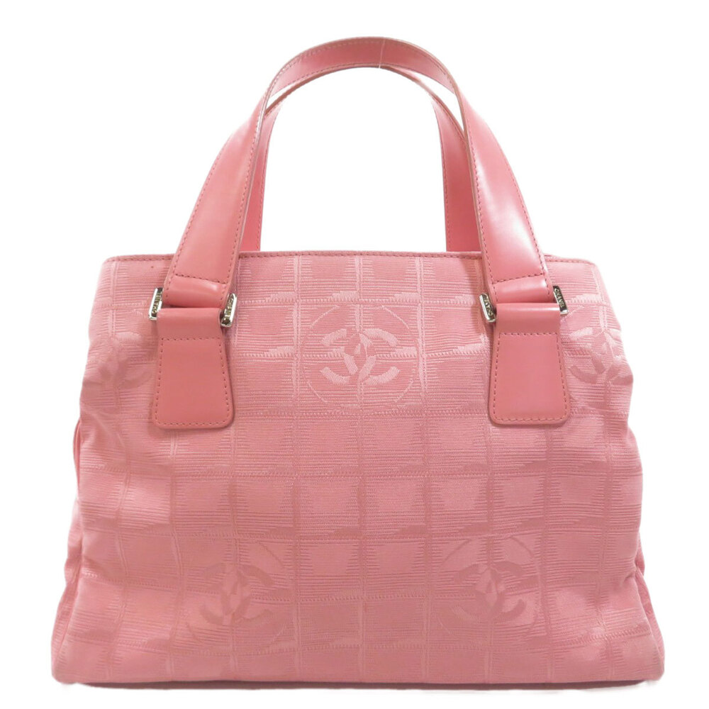 Click to view more detailed imagery on our partner's website Pre-owned Chanel Pink Nylon Travel Line Tote Bag