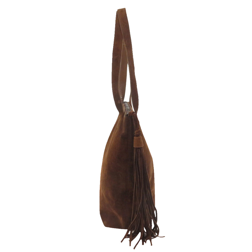 

Chanel Brown Suede Vintage CC Tote Bag