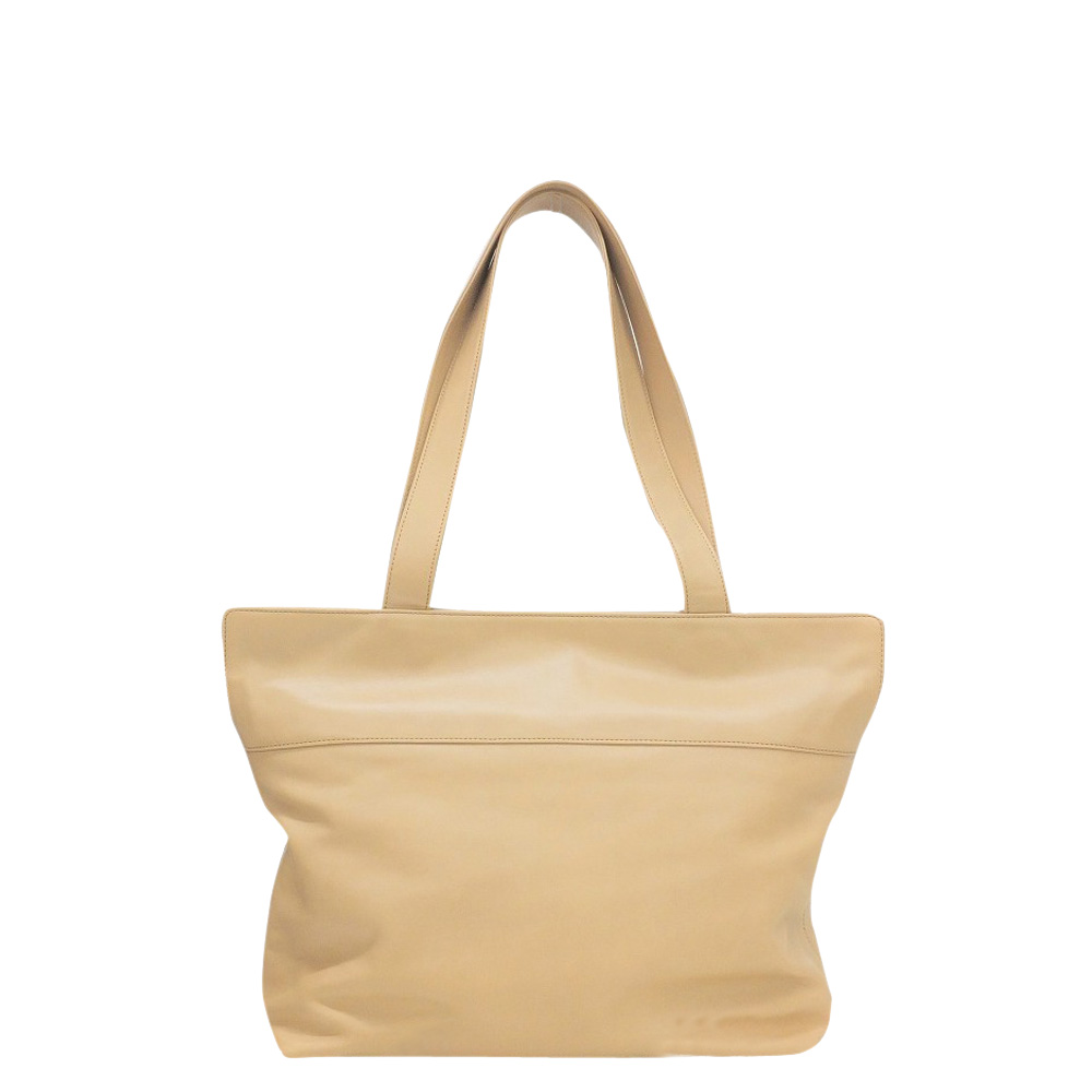 Click to view more detailed imagery on our partner's website Pre-owned Chanel Beige Leather Vintage Timeless Tote Bag