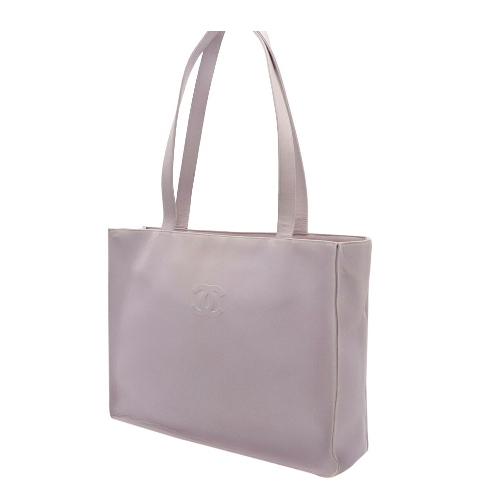 

Chanel Purple Leather Camellia Tote Bag
