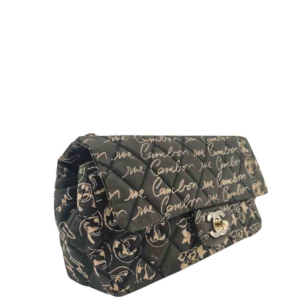 

Chanel Blue Cotton Timeless Vintage Shoulder Bag, Multicolor