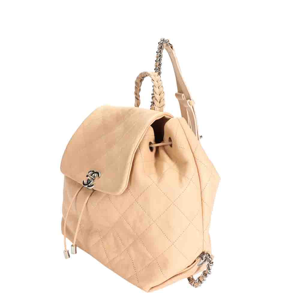 

Chanel Beige Quilted Leather Braided with Style Backpack