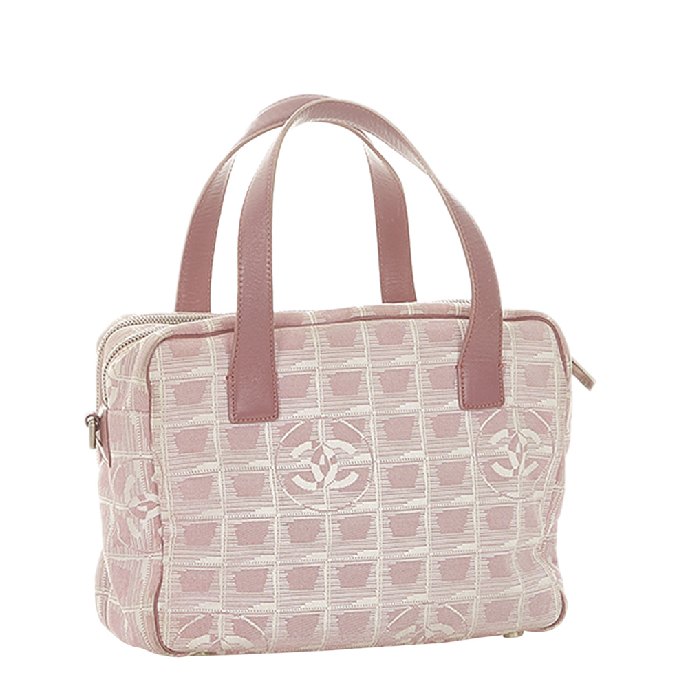 

Chanel Pink Nylon Travel Line Tote Bag