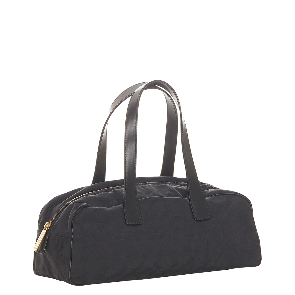 

Chanel Black Nylon Travel Line Duffel Bag