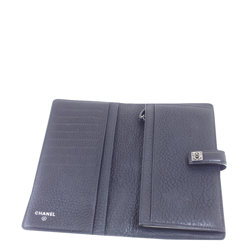 

Chanel Black Leather Long Bifold Wallet