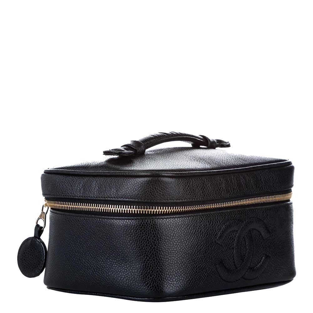 

Chanel Black Caviar Leather Vanity Bag