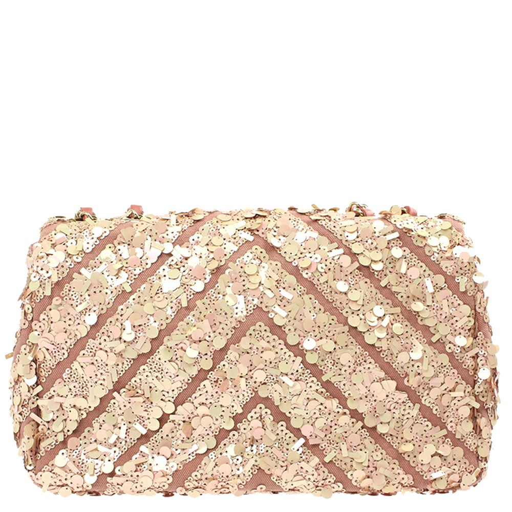 

Chanel Pink Sequin Lambskin Leather CC Shoulder Bag