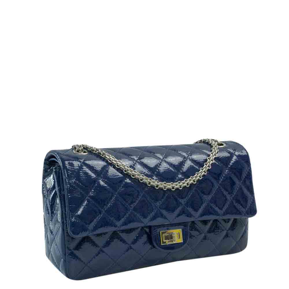 

Chanel Blue Patent Leather Reissue 2.55 Shoulder Bag
