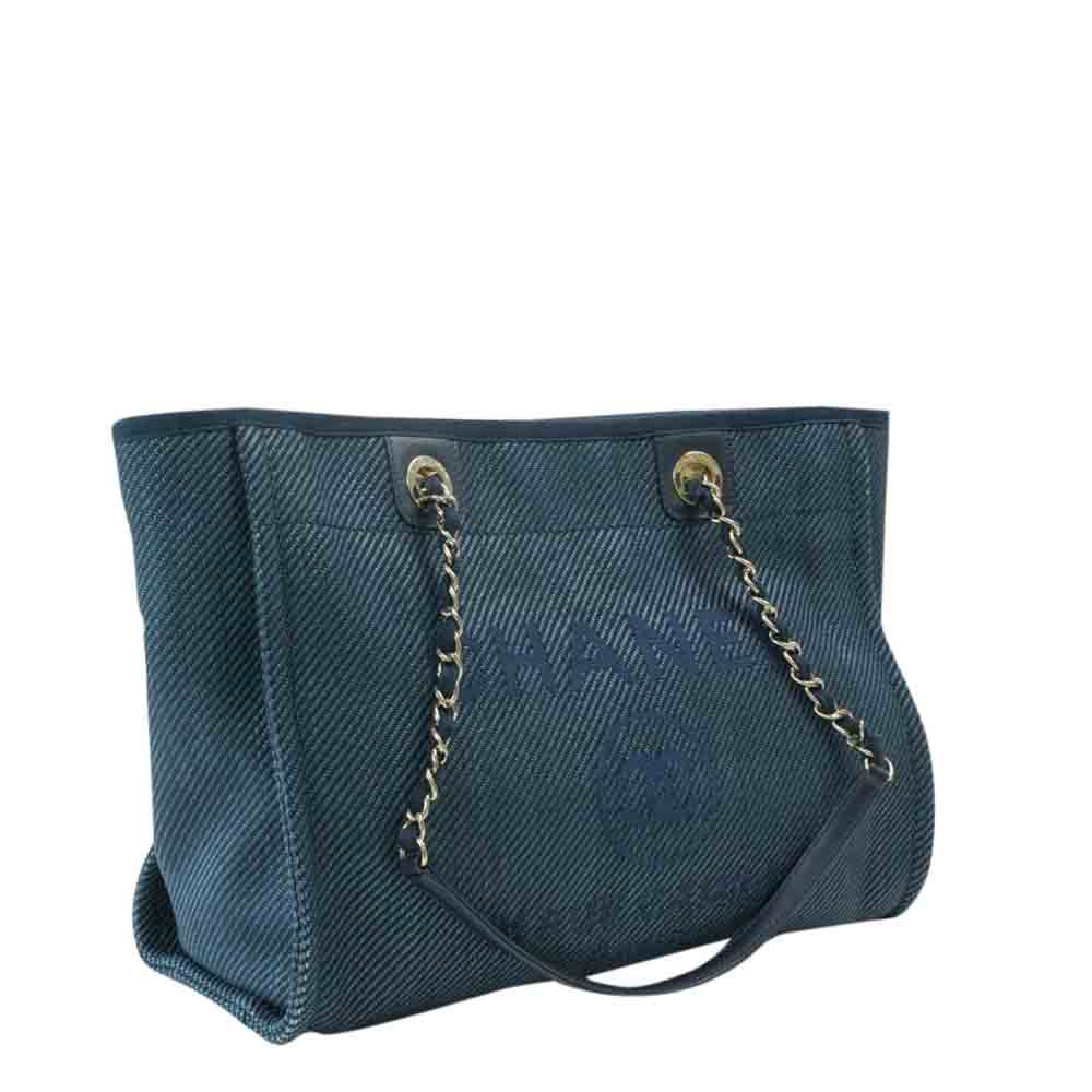 

Chanel Blue Canvas Deauville Tote Bag