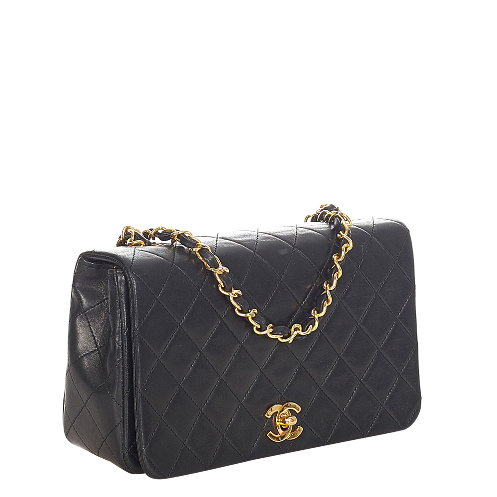 

Chanel Black Lambskin Leather CC Timeless Flap Bag