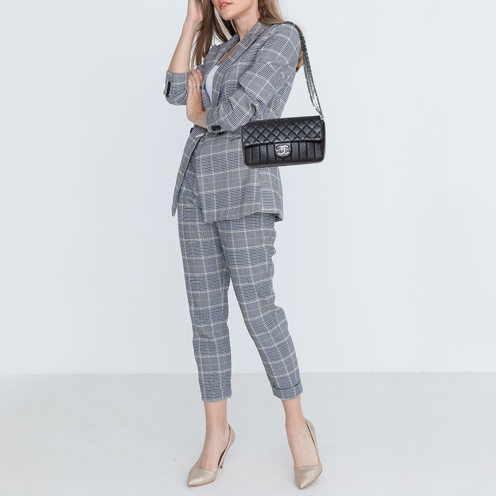

Chanel Black Quilted Leather Medium Single Flap Bag