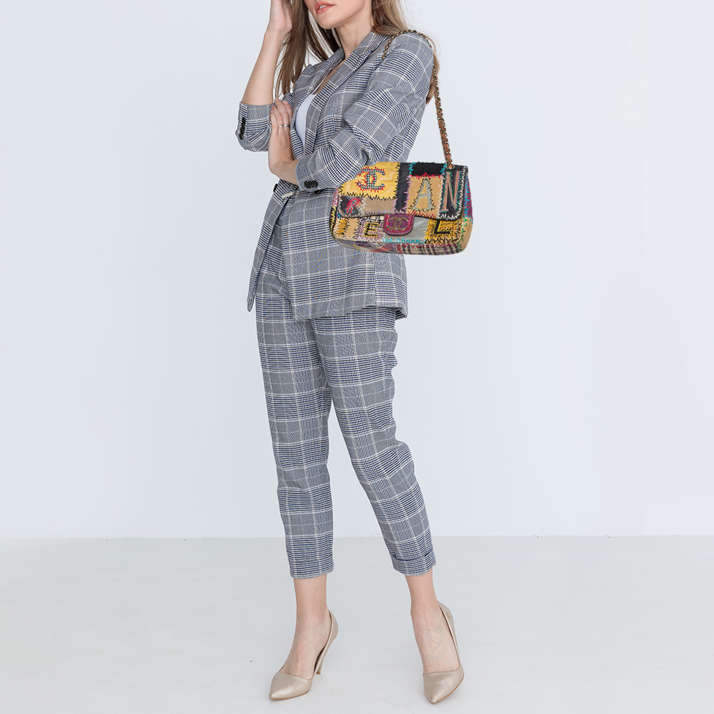 

Chanel Multicolor Patchwork Jumbo Classic Flap Bag