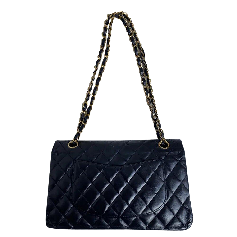 

Chanel Black Quilted Lambskin Leather Timeless Flap Bag