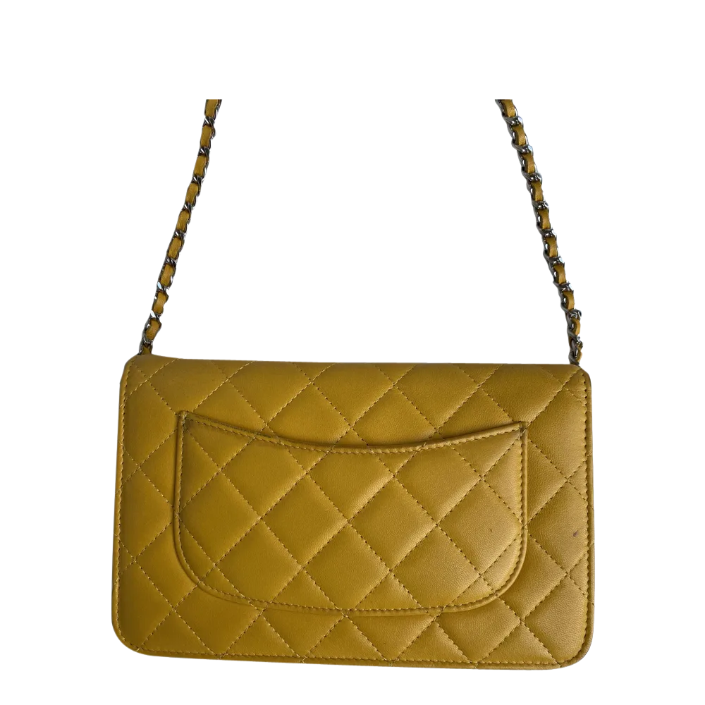 

Chanel Yellow Leather Wallet On Chain Bag