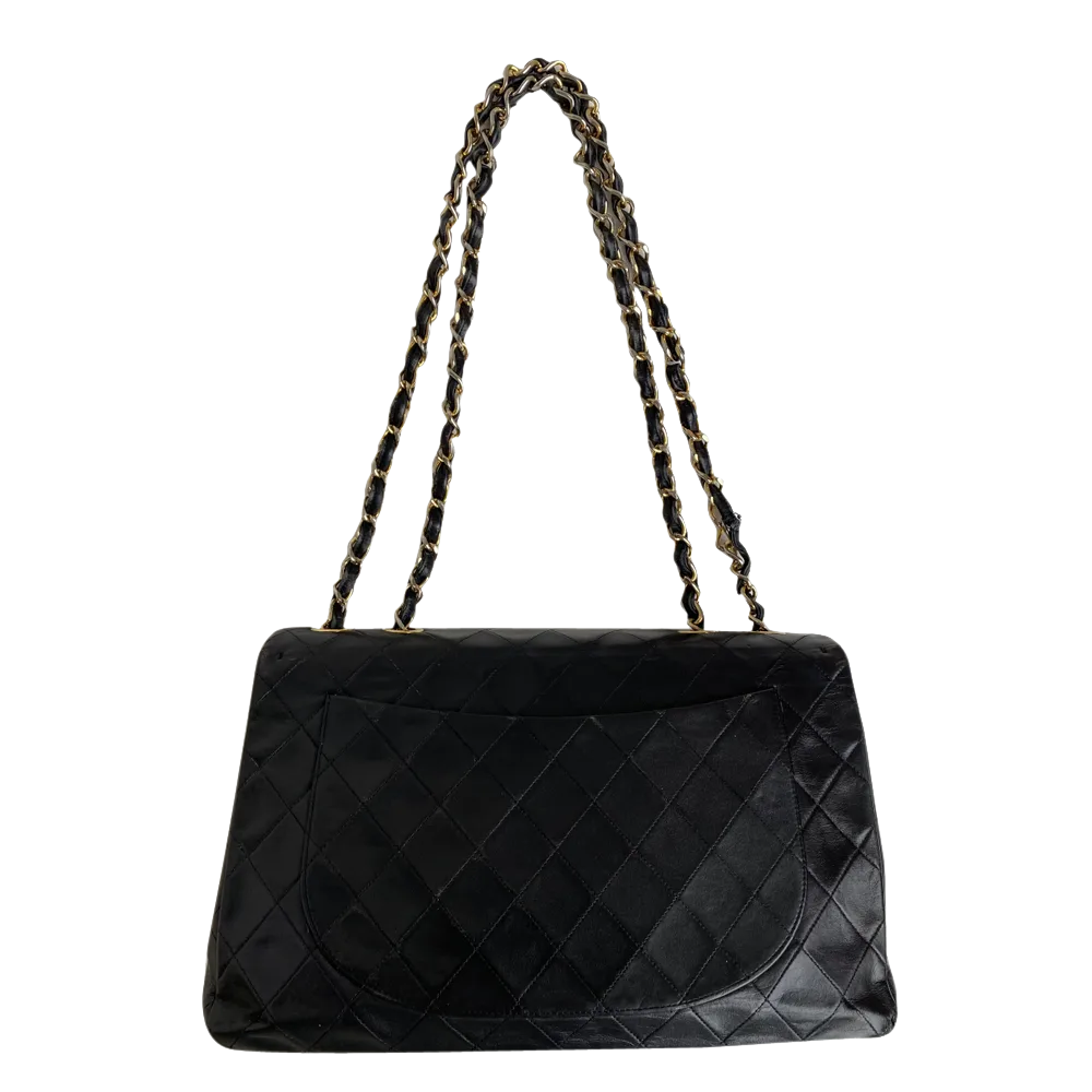 

Chanel Black Leather Vintage CC Flap Bag