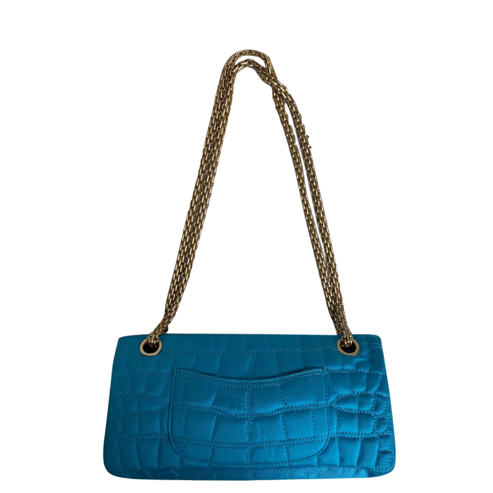 

Chanel Blue Satin Vintage Flap Bag